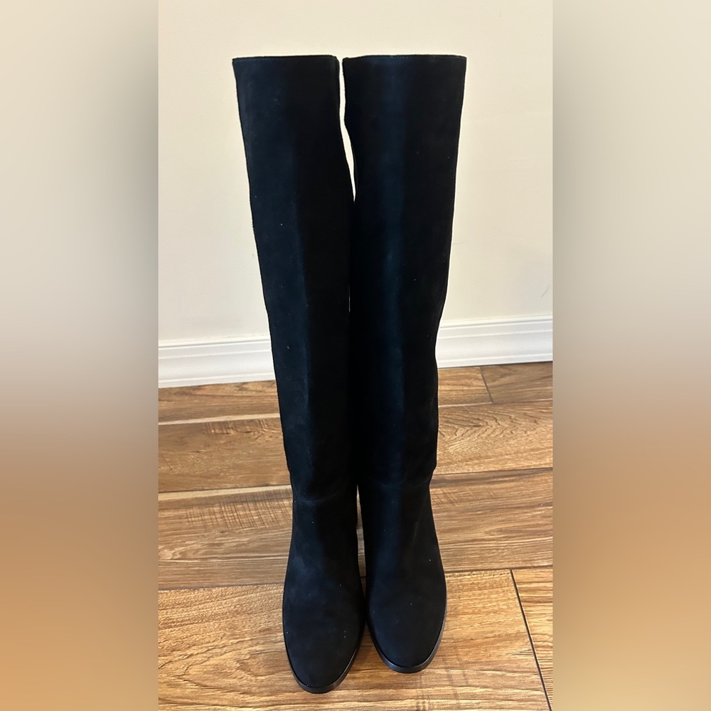 Ralph Lauren Artizan Tall Boots in Women's Size 8.5 in Black Suede NEW W/O BOX - Picture 4 of 8